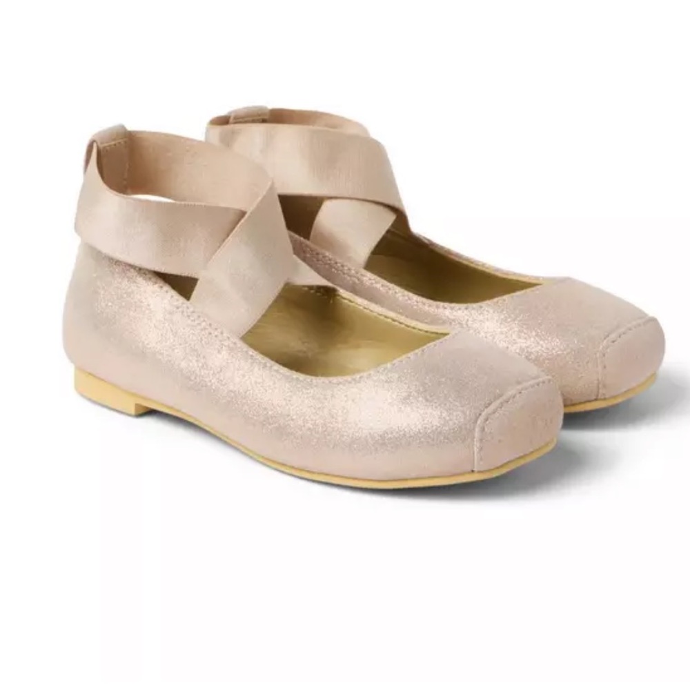Janie and Jack - SHIMMER BALLET FLAT - Pearl Blush
